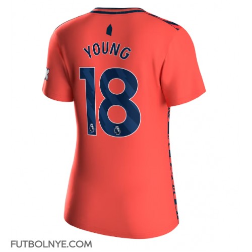 Camiseta Everton Ashley Young #18 Visitante Equipación para mujer 2023-24 manga corta